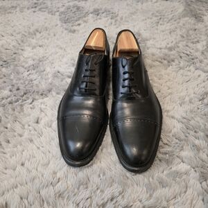 Salvatore Ferragamo Black Leather Oxfords